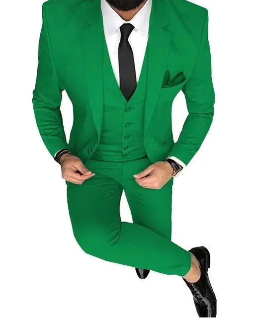 Men Suit Prom Tuxedo Slim Fit 3 Piece Groom Wedding Suit For Men Custom Blazer Terno Masuclino 3 Pieces (jacket+vest+pant) Fnoexw Official Store EBOYGIFTS