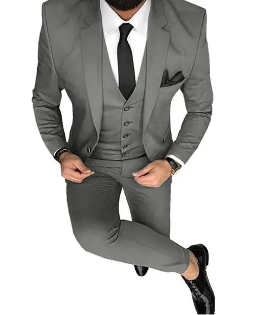 Men Suit Prom Tuxedo Slim Fit 3 Piece Groom Wedding Suit For Men Custom Blazer Terno Masuclino 3 Pieces (jacket+vest+pant) Fnoexw Official Store EBOYGIFTS