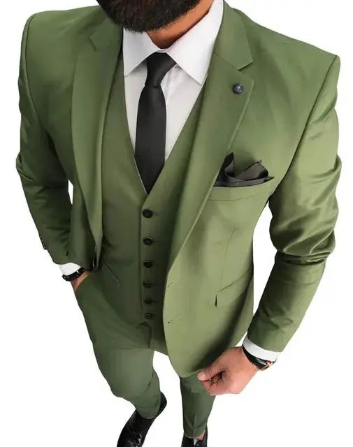 Men Suit Prom Tuxedo Slim Fit 3 Piece Groom Wedding Suit For Men Custom Blazer Terno Masuclino 3 Pieces (jacket+vest+pant) Fnoexw Official Store EBOYGIFTS