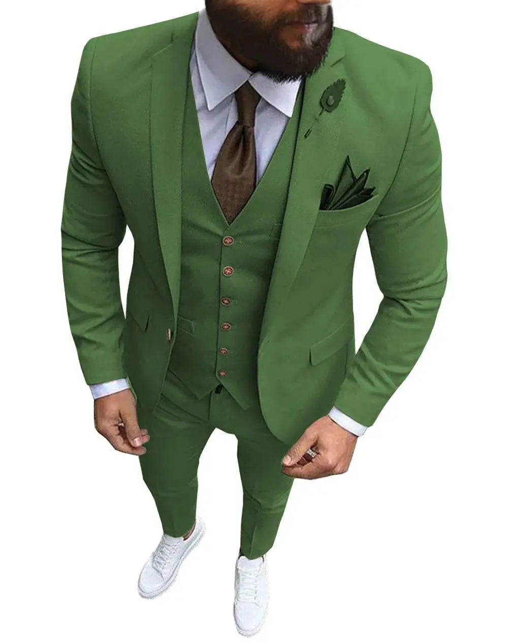 Men Suit Prom Tuxedo Slim Fit 3 Piece Groom Wedding Suit For Men Custom Blazer Terno Masuclino 3 Pieces (jacket+vest+pant) Fnoexw Official Store EBOYGIFTS