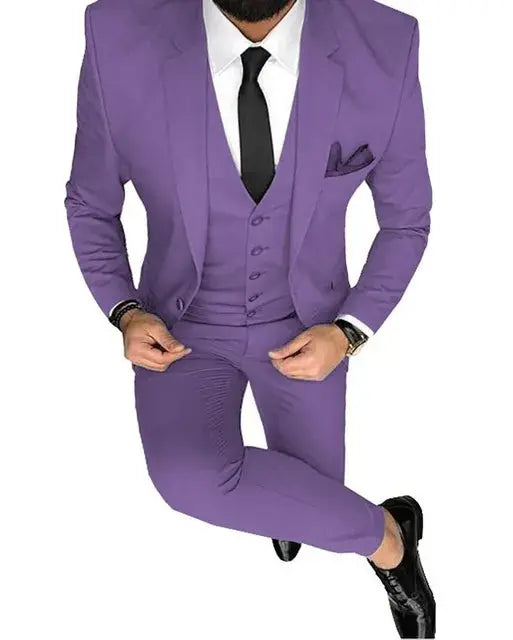 Men Suit Prom Tuxedo Slim Fit 3 Piece Groom Wedding Suit For Men Custom Blazer Terno Masuclino 3 Pieces (jacket+vest+pant) Fnoexw Official Store EBOYGIFTS