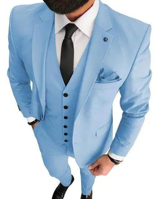 Men Suit Prom Tuxedo Slim Fit 3 Piece Groom Wedding Suit For Men Custom Blazer Terno Masuclino 3 Pieces (jacket+vest+pant) Fnoexw Official Store EBOYGIFTS