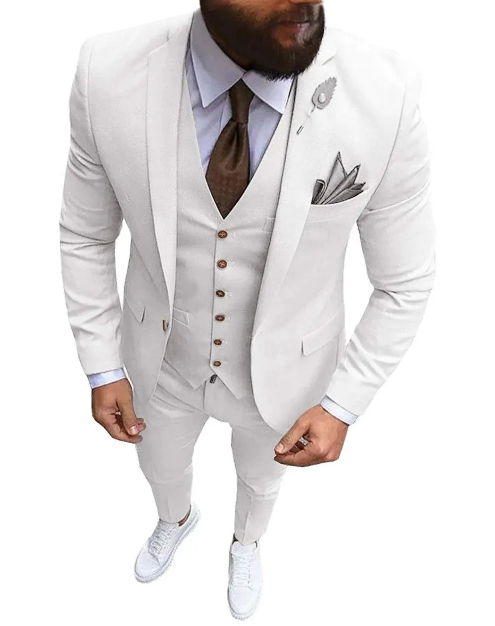 Men Suit Prom Tuxedo Slim Fit 3 Piece Groom Wedding Suit For Men Custom Blazer Terno Masuclino 3 Pieces (jacket+vest+pant) Fnoexw Official Store EBOYGIFTS