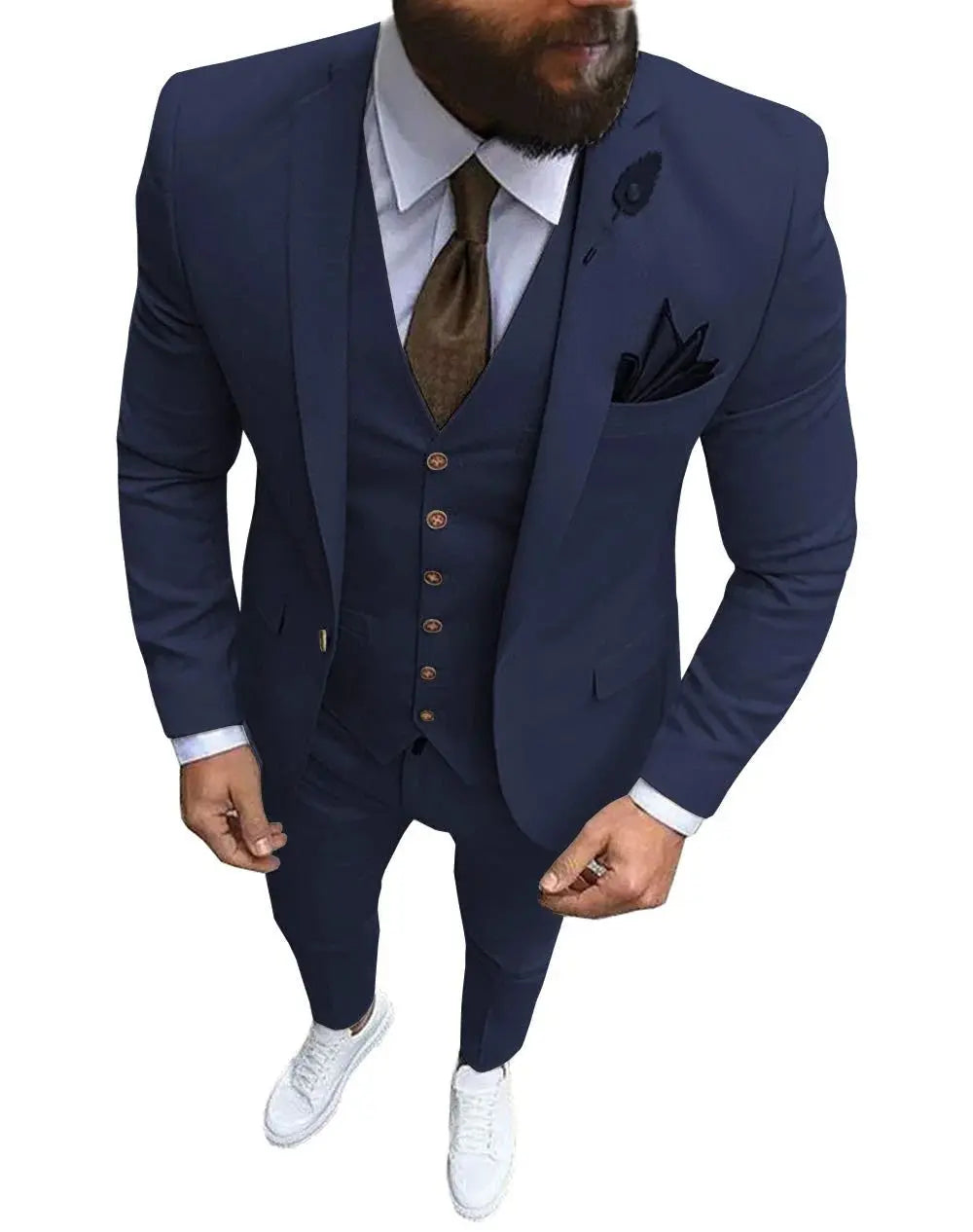 Men Suit Prom Tuxedo Slim Fit 3 Piece Groom Wedding Suit For Men Custom Blazer Terno Masuclino 3 Pieces (jacket+vest+pant) Fnoexw Official Store EBOYGIFTS