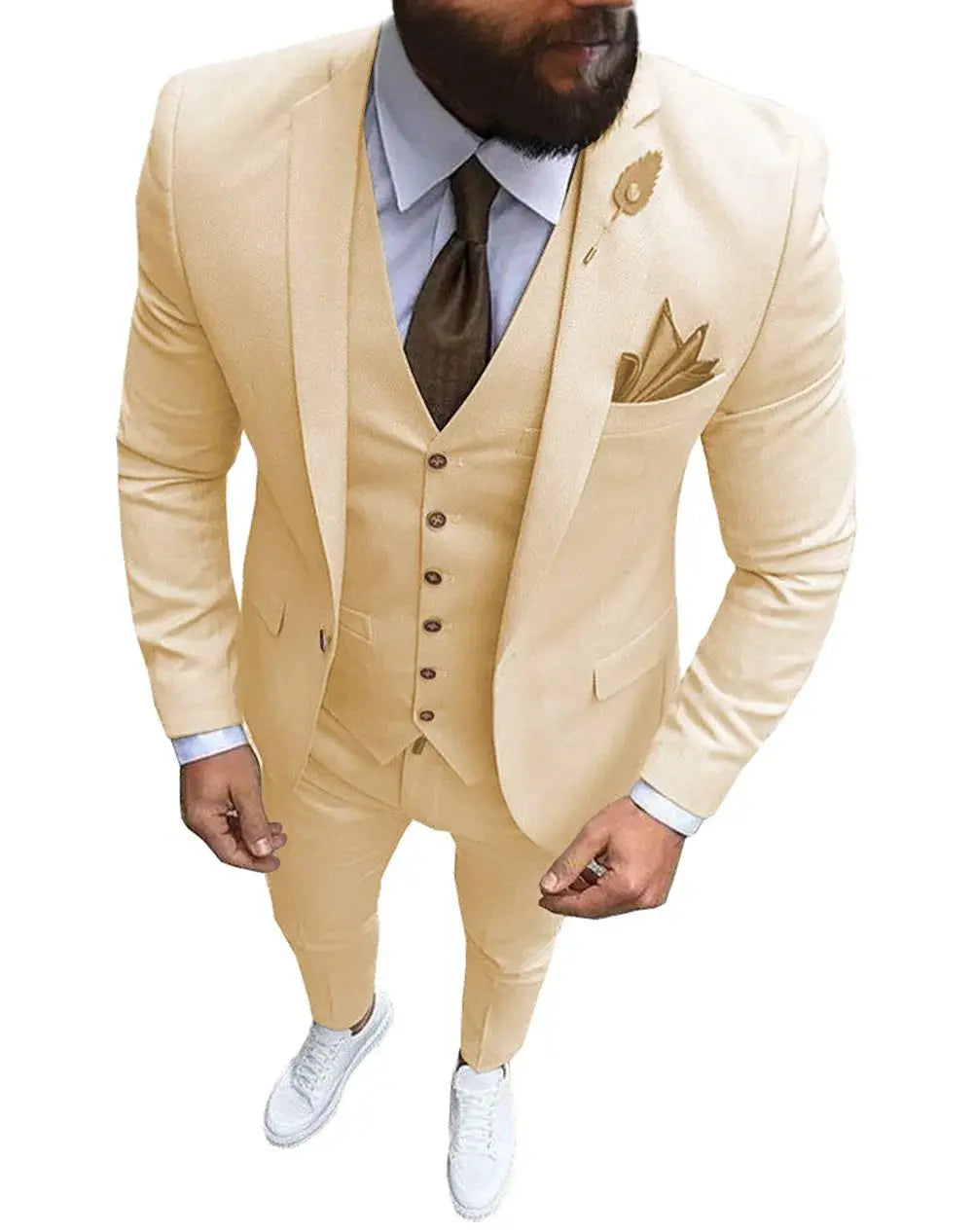 Men Suit Prom Tuxedo Slim Fit 3 Piece Groom Wedding Suit For Men Custom Blazer Terno Masuclino 3 Pieces (jacket+vest+pant) Fnoexw Official Store EBOYGIFTS