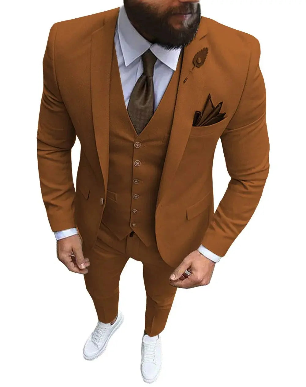 Men Suit Prom Tuxedo Slim Fit 3 Piece Groom Wedding Suit For Men Custom Blazer Terno Masuclino 3 Pieces (jacket+vest+pant) Fnoexw Official Store EBOYGIFTS