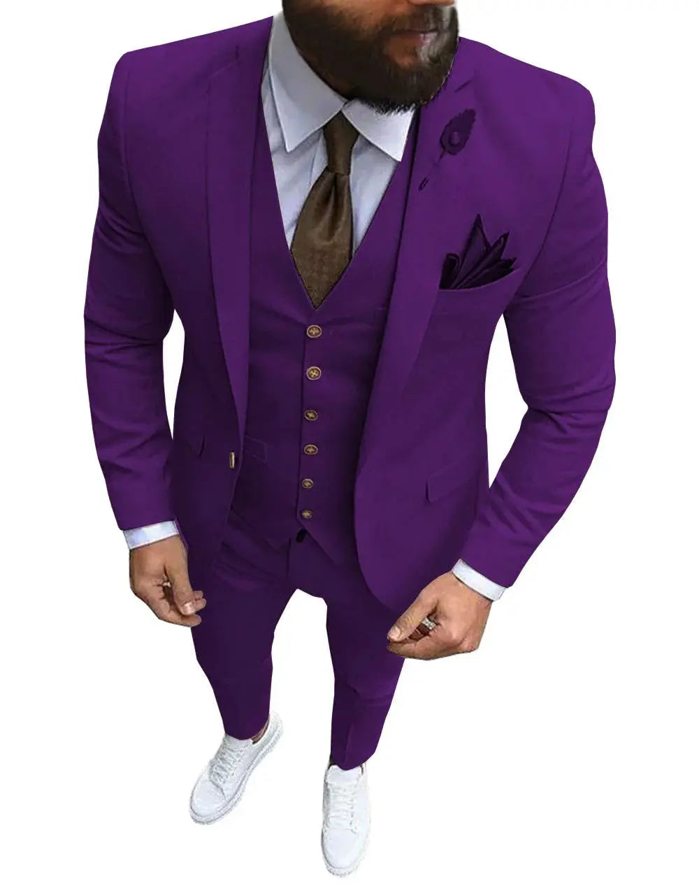 Men Suit Prom Tuxedo Slim Fit 3 Piece Groom Wedding Suit For Men Custom Blazer Terno Masuclino 3 Pieces (jacket+vest+pant) Fnoexw Official Store EBOYGIFTS