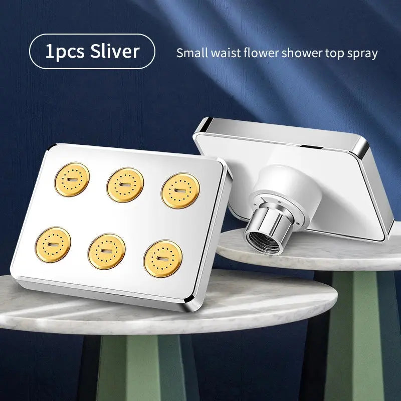 High Pressure Mini Rainshower Magic Water Flow Rainfall Shower Head Water- saving Shower Bathroom Accessories Showerhead