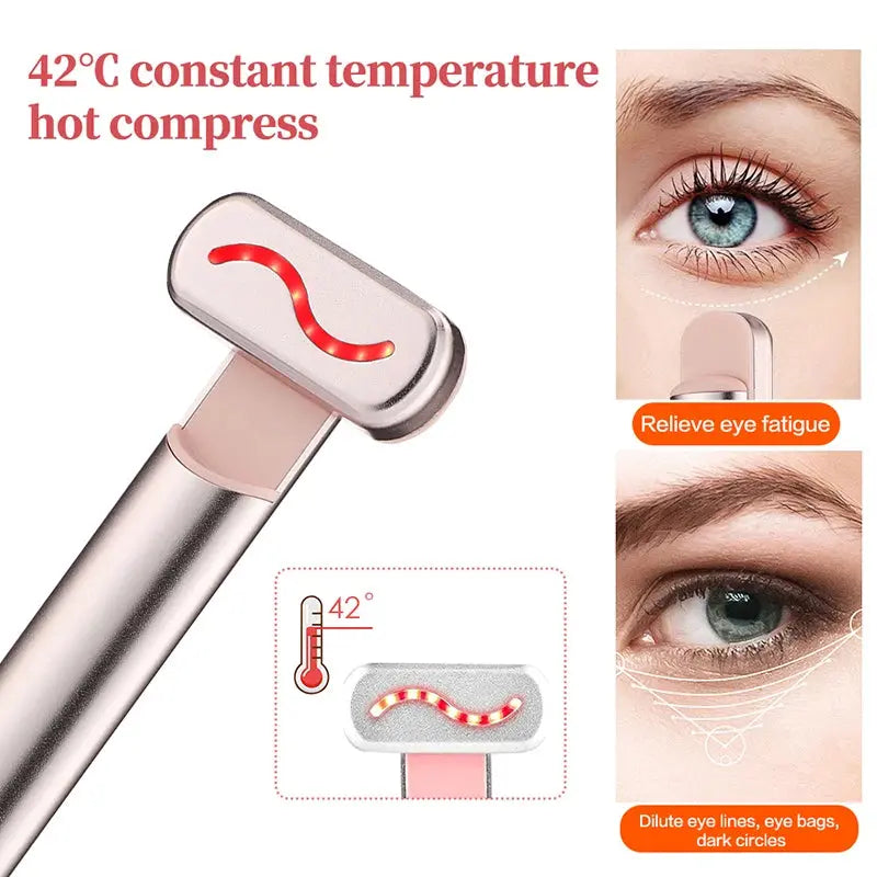 EMS Microcurrent Face Lifting Device Red Light Facial Wand Eye Neck Massager Skin Tightening Anti Wrinkle Skin Care Beauty Tool - eboygifts