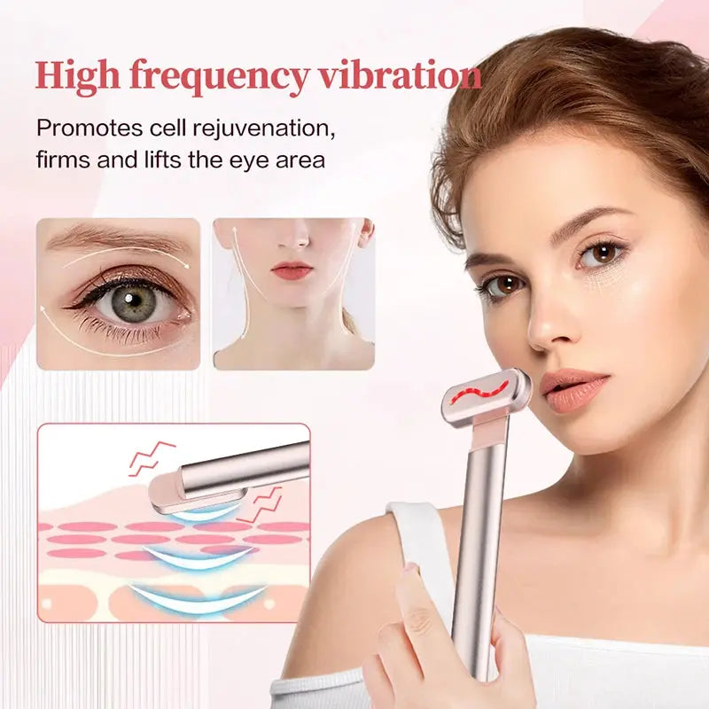 EMS Microcurrent Face Lifting Device Red Light Facial Wand Eye Neck Massager Skin Tightening Anti Wrinkle Skin Care Beauty Tool - eboygifts