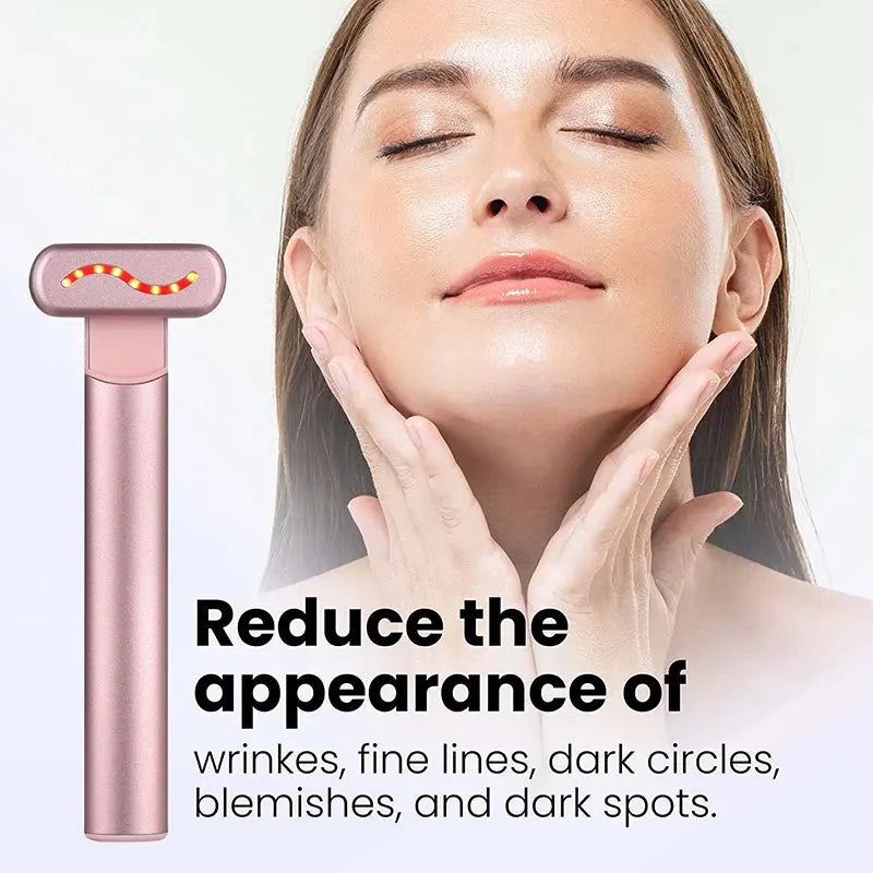EMS Microcurrent Face Lifting Device Red Light Facial Wand Eye Neck Massager Skin Tightening Anti Wrinkle Skin Care Beauty Tool - eboygifts