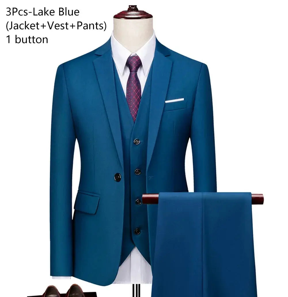 Suits Wedding For Men Blazers Set Elegant 3 Pieces Business Luxury Formal Vest Pants Full Coats 2023 Jackets Free Shipping ZHUOLIN Suit Store EBOYGIFTS