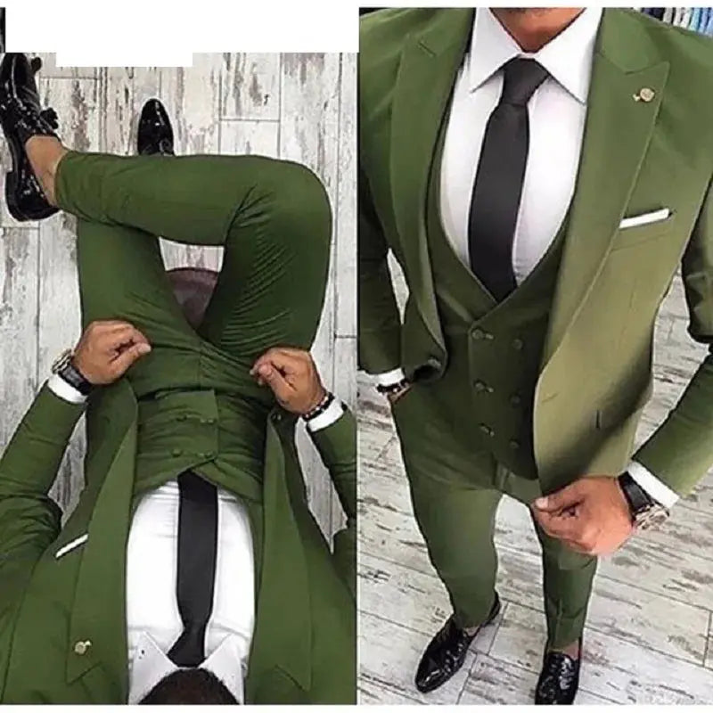 Men Suit Prom Tuxedo Slim Fit 3 Piece Groom Wedding Suit For Men Custom Blazer Terno Masuclino 3 Pieces (jacket+vest+pant) Fnoexw Official Store EBOYGIFTS