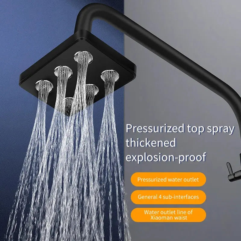 High Pressure Mini Rainshower Magic Water Flow Rainfall Shower Head Water- saving Shower Bathroom Accessories Showerhead