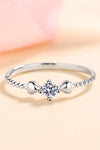 Adored Moissanite Heart 925 Sterling Silver Ring  