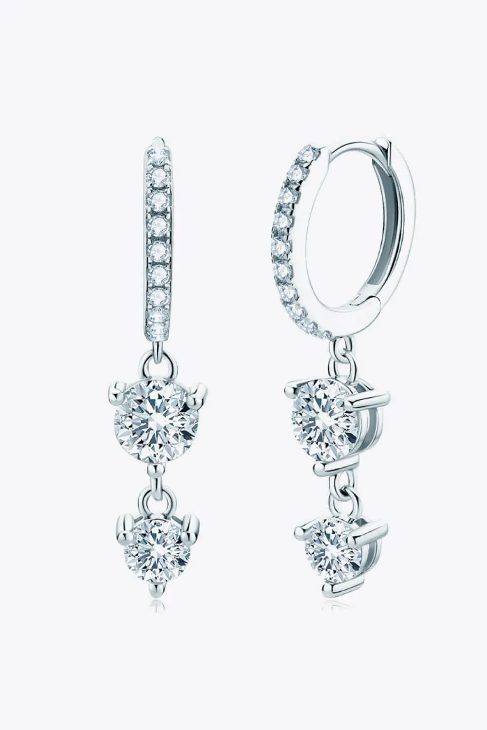 Adored Be The One Moissanite Drop Earrings  