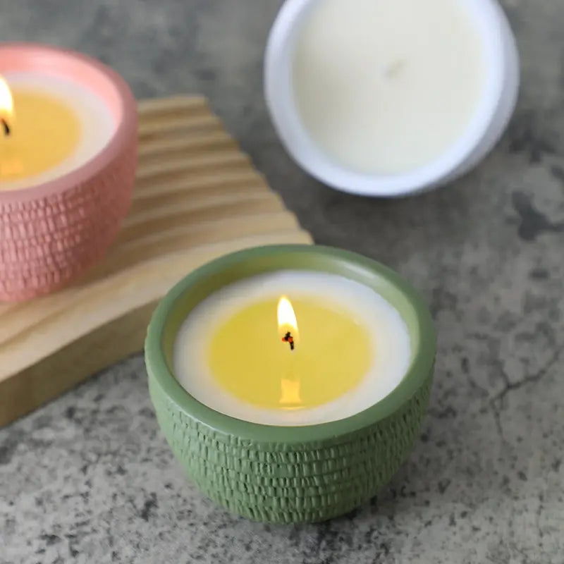 1 00g Smokeless Scented Aromatic Candles Cement Cup Natural Soy Wax Scented Candles With Essential Oils Wedding Decorative Candle  