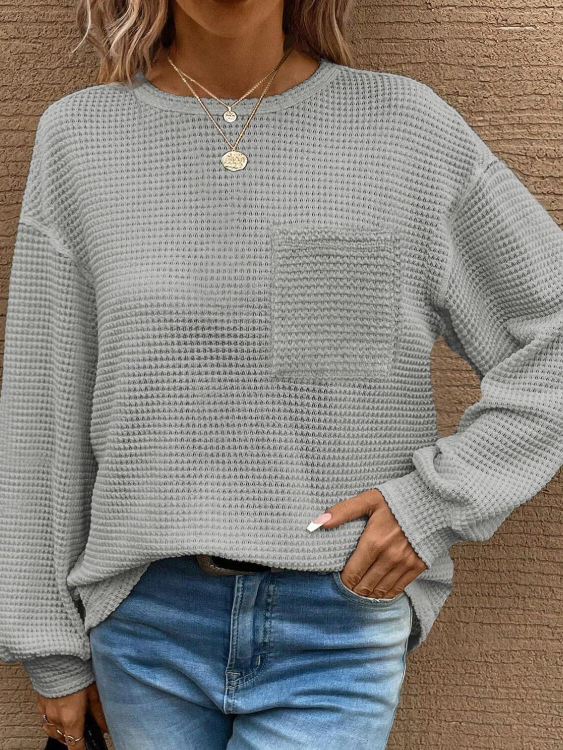 Mandy Round Neck Long Sleeve T-Shirt  