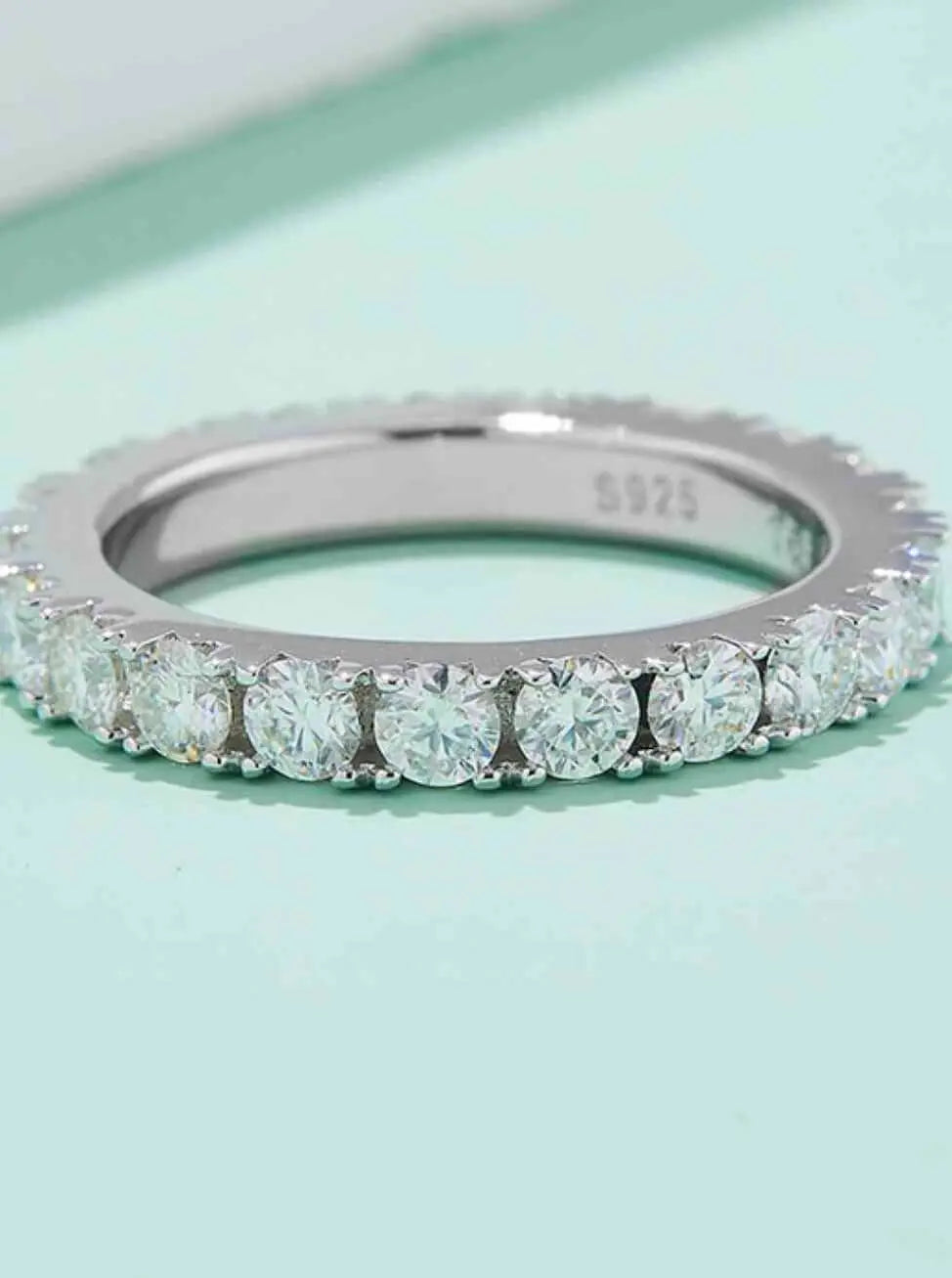 2.3 Carat Moissanite 925 Sterling Silver Eternity Ring for Gift