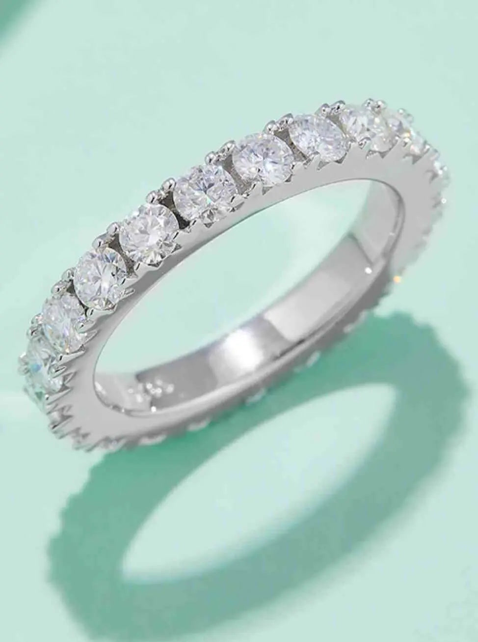 2.3 Carat Moissanite 925 Sterling Silver Eternity Ring for Gift