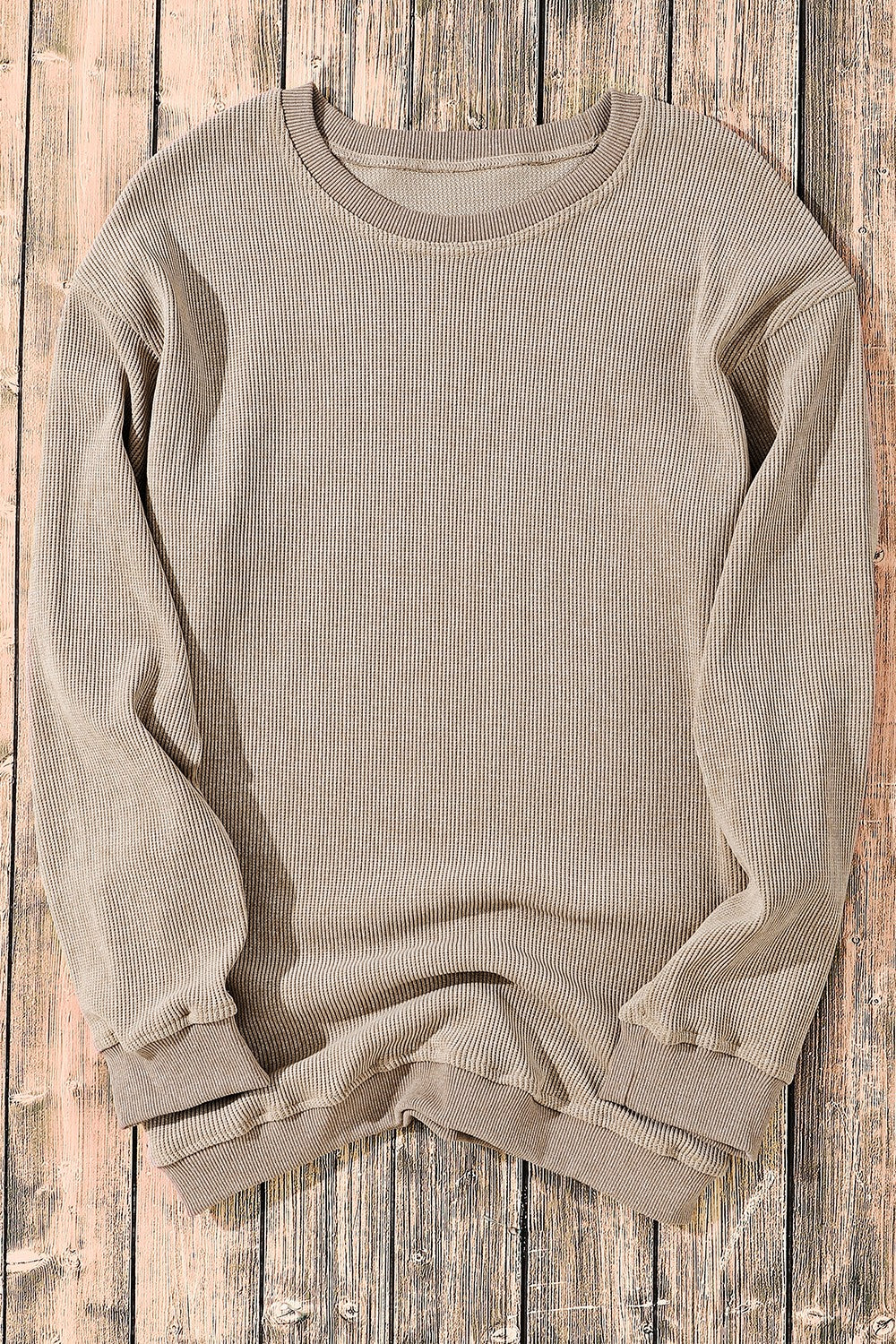 Round Neck Dropped Shoulder Sweatshirt  