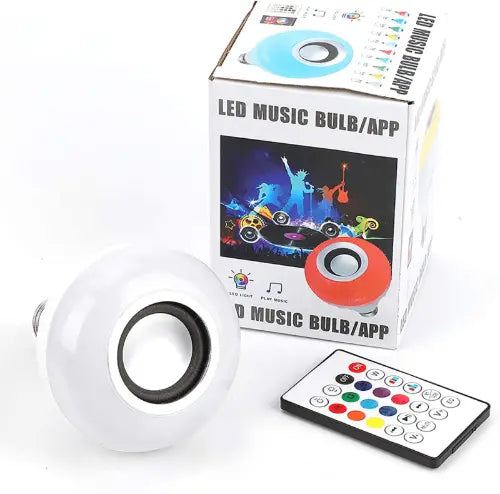 Bluetooths Music Bulb, RGBW Smart Bulb Lights Bluetooths Music Bulb 24 Key Remot