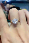 1 Carat Moissanite Twisted Ring - Ghost mannequin Style