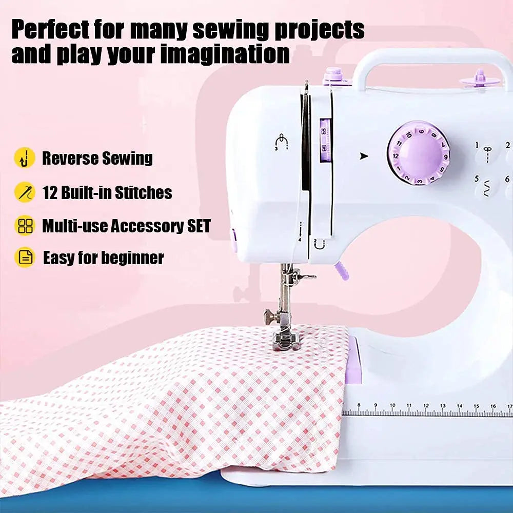 rxmeili Sewing Machine Portable mini Electric Sewing Machine for beginners 12 Built-in Stitches 2 Speed with Foot Pedal，Light, Storage Drawer. Rxmeili  EBOYGIFTS