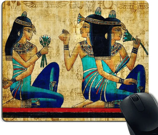 Gaming Mouse Pad Custom, Vintage Egyptian Gaming Non-Slip Rubber Large Mousepad