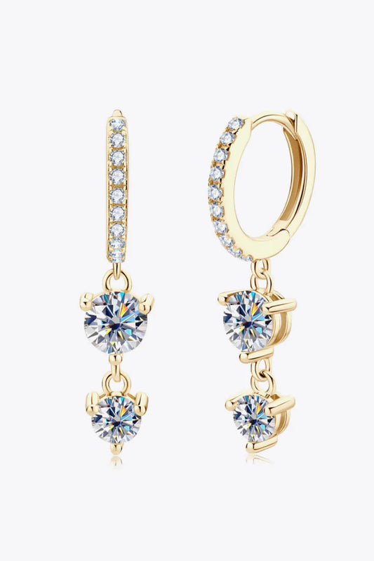 Adored Be The One Moissanite Drop Earrings  