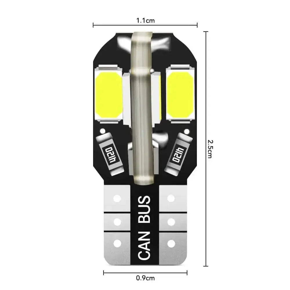 10/20PCS W5W T10 LED Bulbs Canbus 5730 8SMD 4014 26smd 12V 6000K