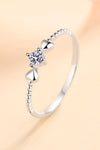 Adored Moissanite Heart 925 Sterling Silver Ring  