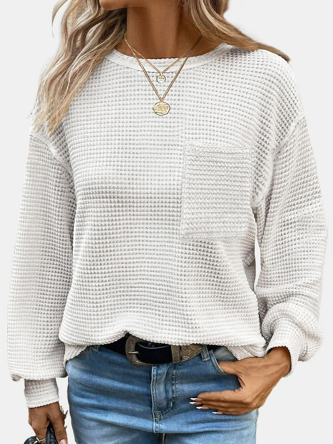 Mandy Round Neck Long Sleeve T-Shirt  