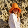 BLOOM Crochet Sun Hat In Tangerine Orange  