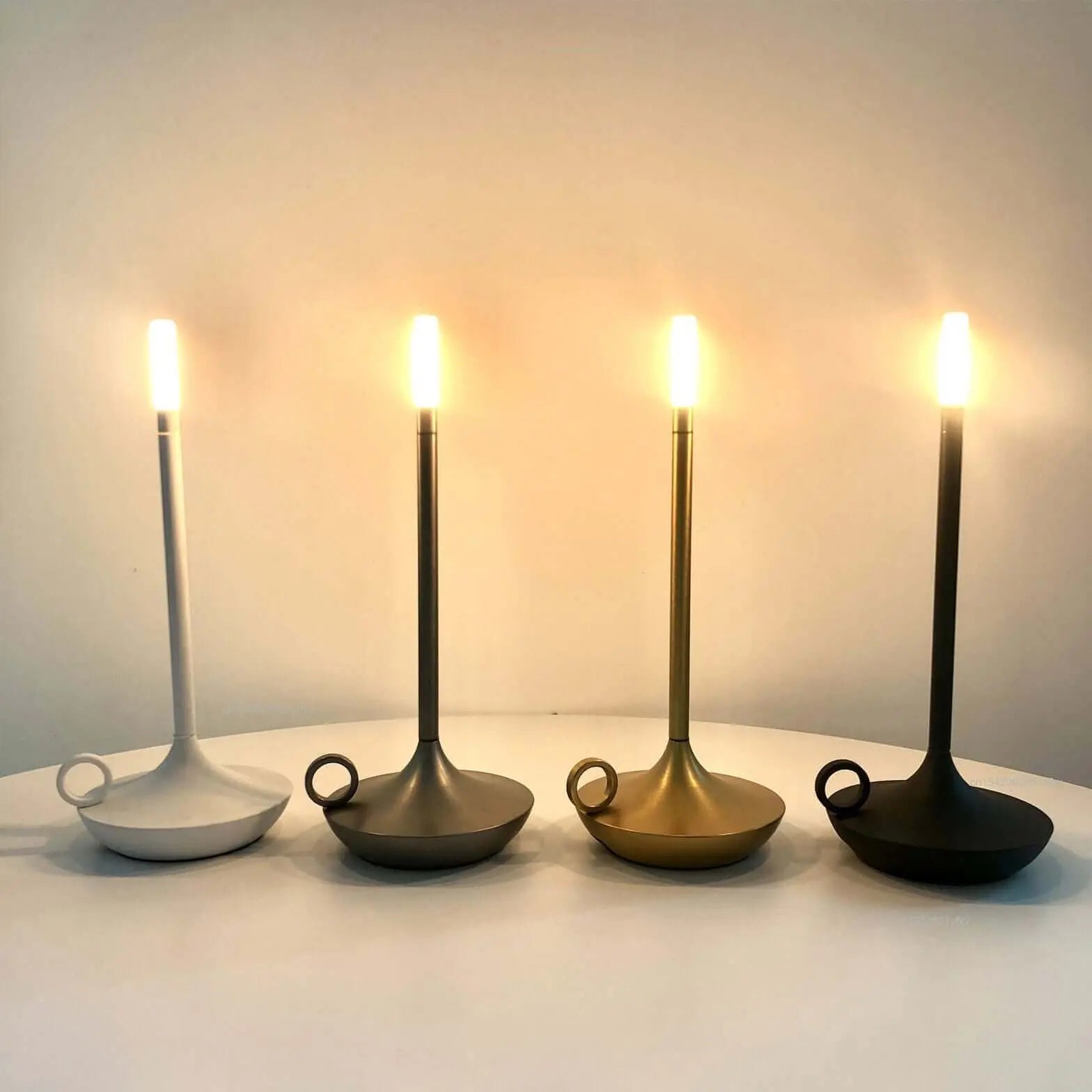Vintage Aluminium Cordless Candle Lamp