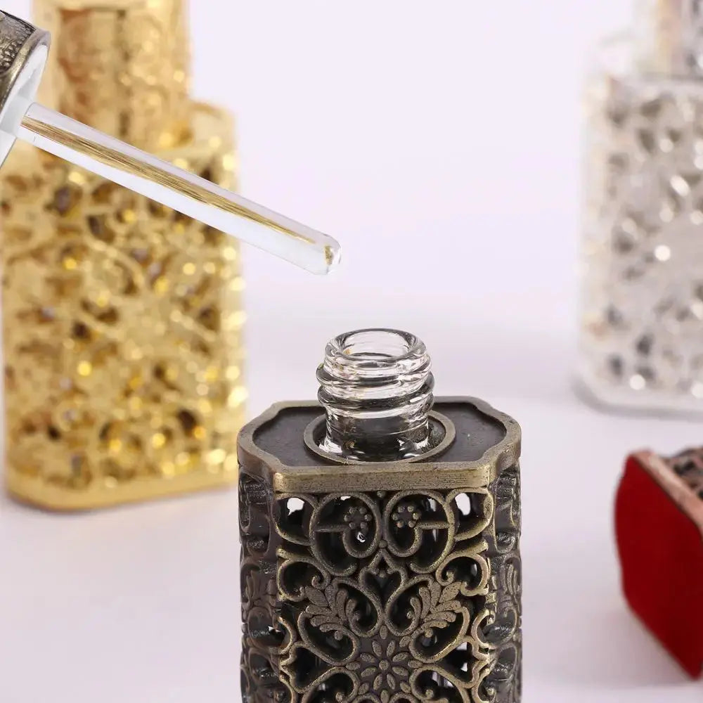 3ml Antiqued Perfume Refillable Bottle Arab Style Essential Oils Atomizer Perfume Spray Bottle Wedding Decoration Gift AAAAApril Store