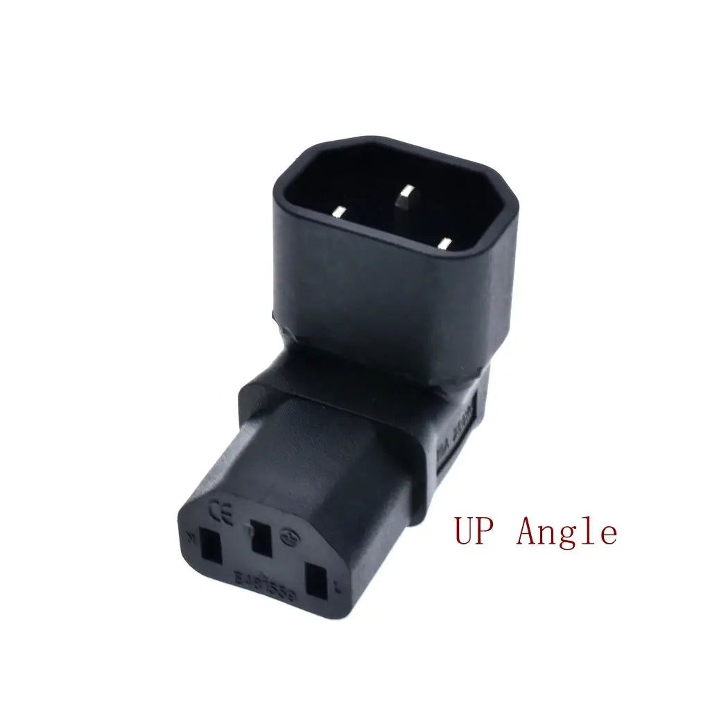 IEC60320 C13 Angle Converter Angle Extension Cable C13 to C14 PDU Up Down Right Angle Power Cables Male to Female AC Power Cord  