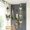 Gardening Macrame Plant shelves Hanging Basket Outdoor Hanger Rope Cotton Linen Flower pot NetCourtyard Wall Hanging Decor  