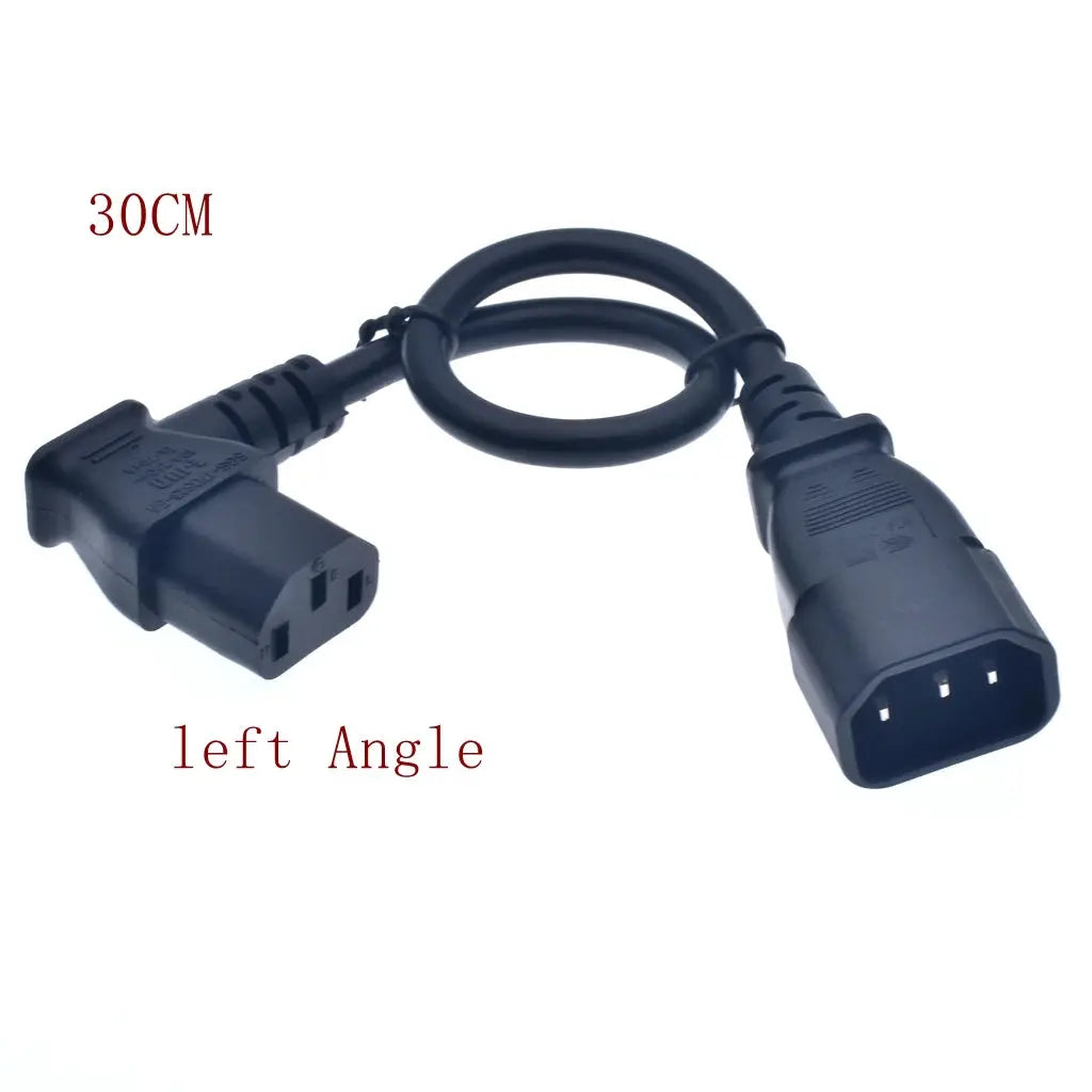 IEC60320 C13 Angle Converter Angle Extension Cable C13 to C14 PDU Up Down Right Angle Power Cables Male to Female AC Power Cord  