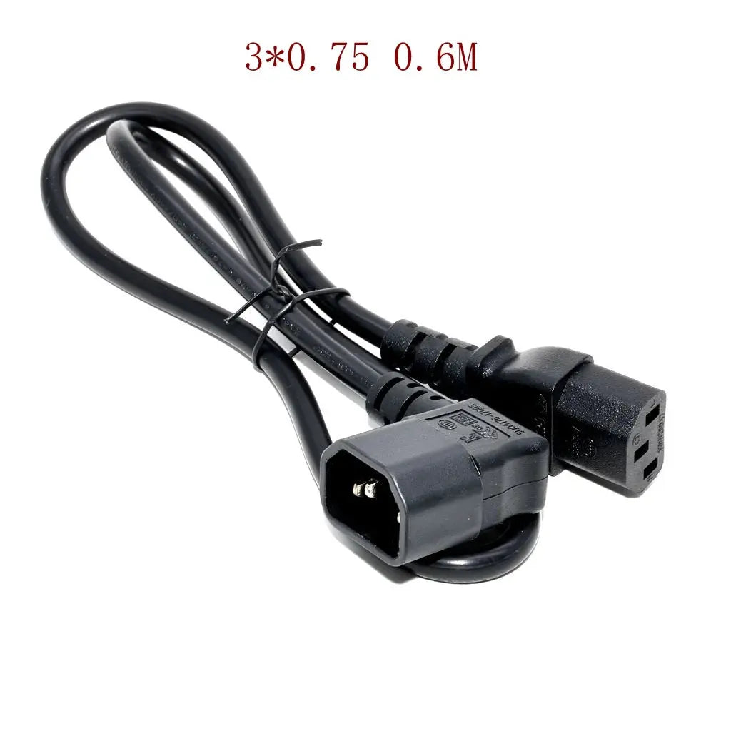 IEC60320 C13 Angle Converter Angle Extension Cable C13 to C14 PDU Up Down Right Angle Power Cables Male to Female AC Power Cord  