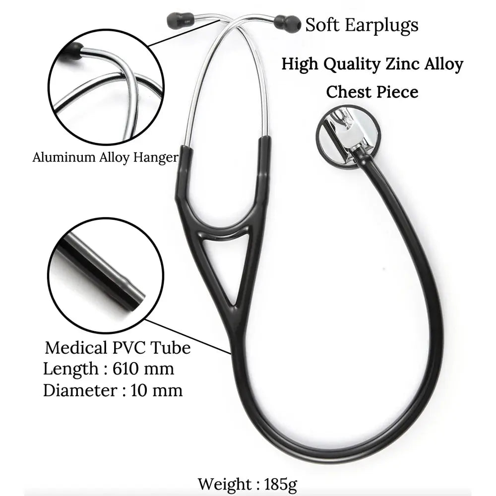 Professional Heart Lung Cardiology Stethoscope Doctor Student Medical Equipment Device Medical Doctor Single Head Stethoscope ViveFit Store