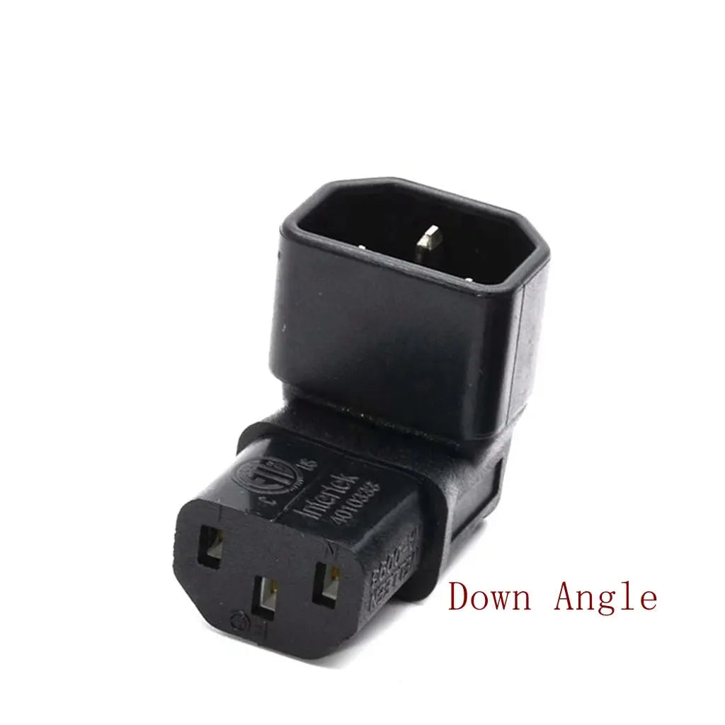 IEC60320 C13 Angle Converter Angle Extension Cable C13 to C14 PDU Up Down Right Angle Power Cables Male to Female AC Power Cord  