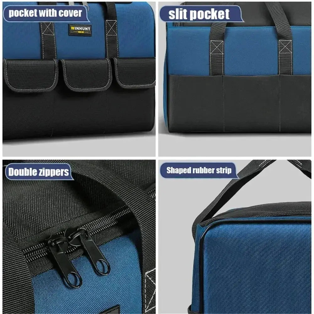 New Tool Bag With 30% More Capacity Waterproof Multi Pockets Tool Organizer Tool Pouch for Electrician Tools  