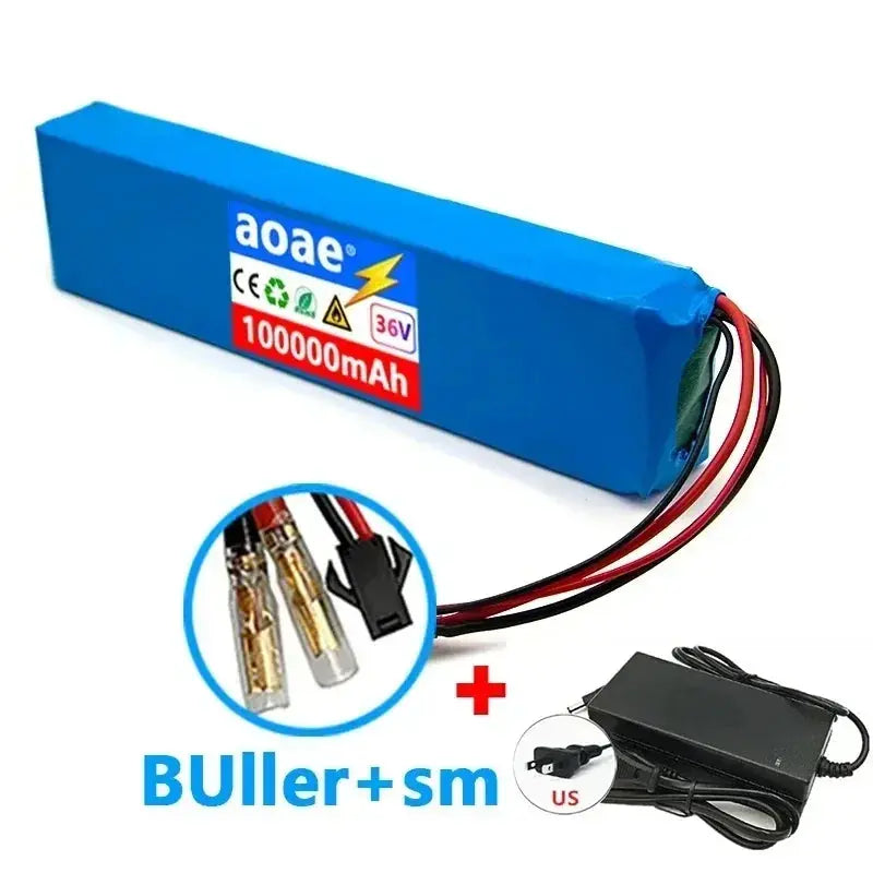 36V 100000mAh 18650 Rechargeable Lithium Battery Pack 10S3P Power Modified Bicycle Scooter Electric Vehicle with BMS+charger  