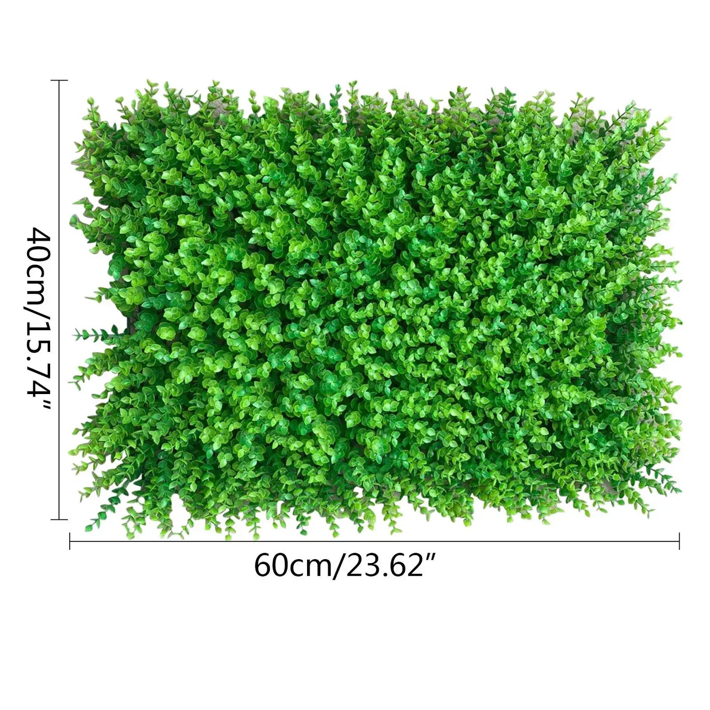 12pcs Green Artificial Plant Panel Wall Boxwood Fence Hedge Mat Grass Decor  For Wall Decoration, Fake Fence, Hedge, 40x60cm  