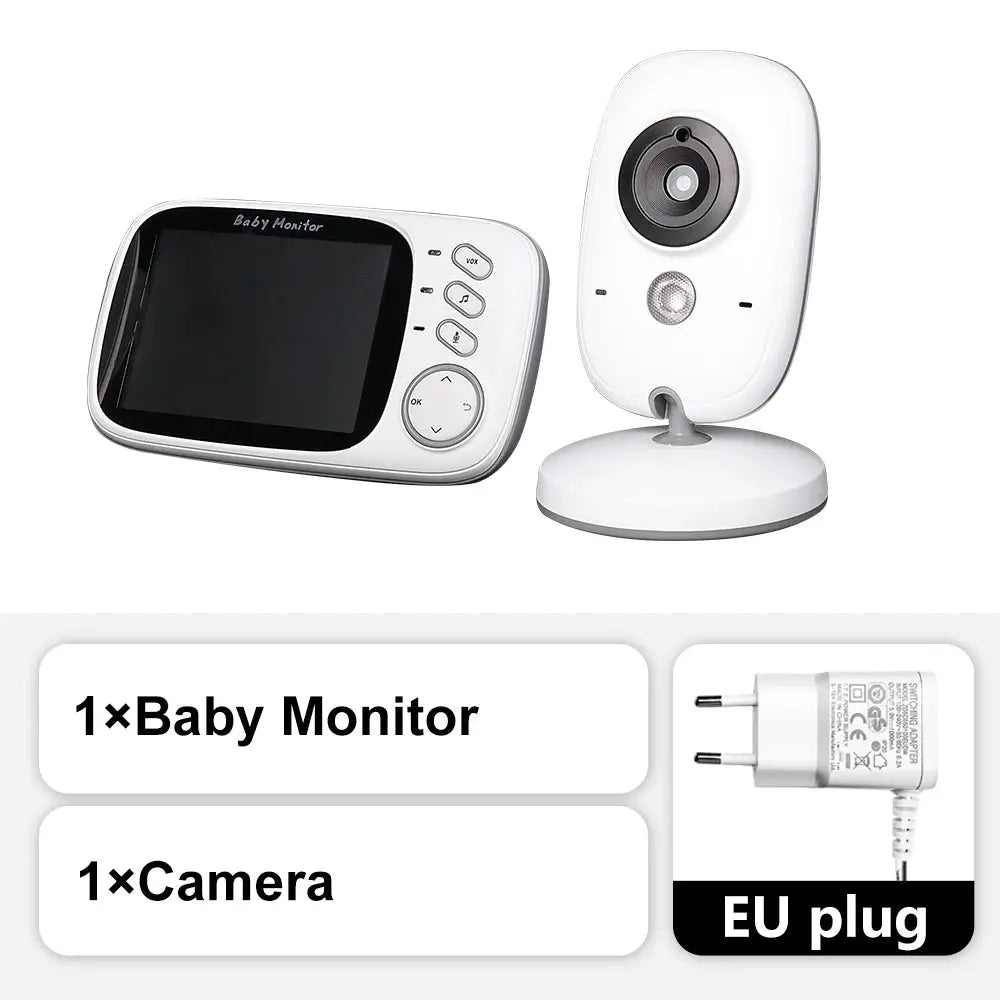 3.5 Inch Video Baby Monitor 2.4G Mother Kid Two-way Audio Night Vision Video Surveillance Camera With Temperature display Screen Eye4U Official Store  EBOYGIFTS