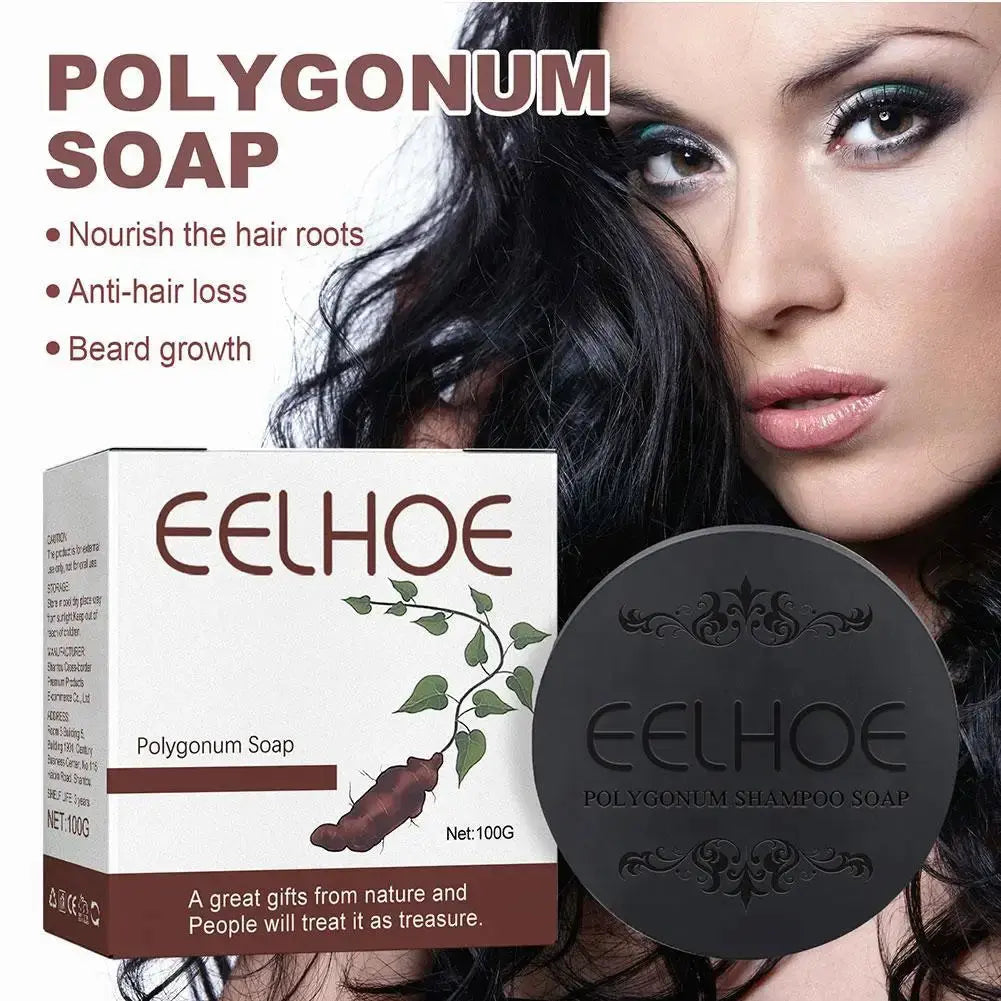 3/1pc Polygonum Soap Bar Hair Darkening Shampoo Repair Hair Solid Soap Natural Organic Hair Conditioner 100g Shella-Picks Makeup Store