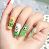 Football Game South America Brazil CHile Peru Argentina Colombia Uruguay Nail Sticker Cheering Design Soccer Fans Nail Flag  