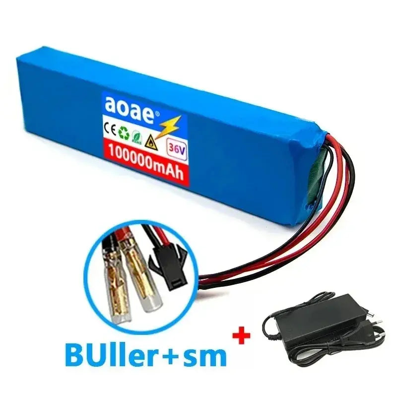 36V 100000mAh 18650 Rechargeable Lithium Battery Pack 10S3P Power Modified Bicycle Scooter Electric Vehicle with BMS+charger  