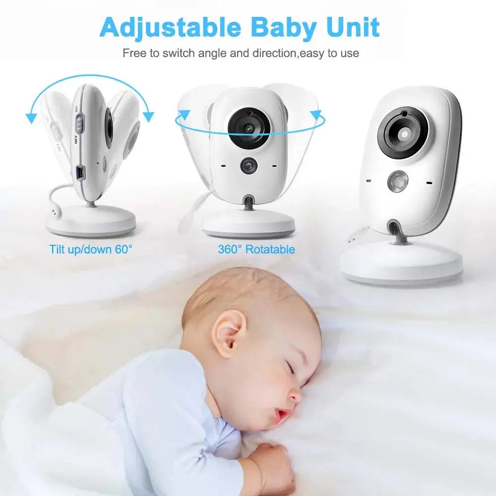 3.5 Inch Video Baby Monitor 2.4G Mother Kid Two-way Audio Night Vision Video Surveillance Camera With Temperature display Screen Eye4U Official Store  EBOYGIFTS